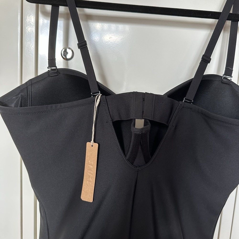 NWT Skims Body Molded Underwire Dress Plus Sz 3X  Long Black New With Tags - Picture 3 of 6